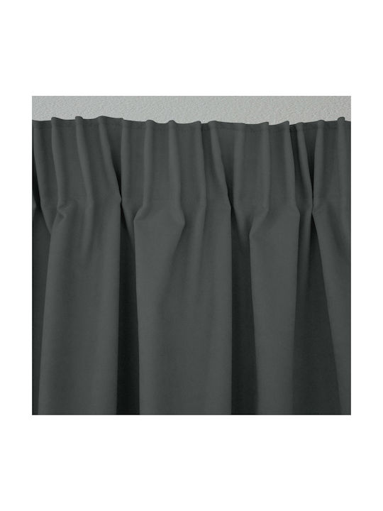 Lino Home Κουρτίνα με Τρέσα Renas Grey 140x280εκ.