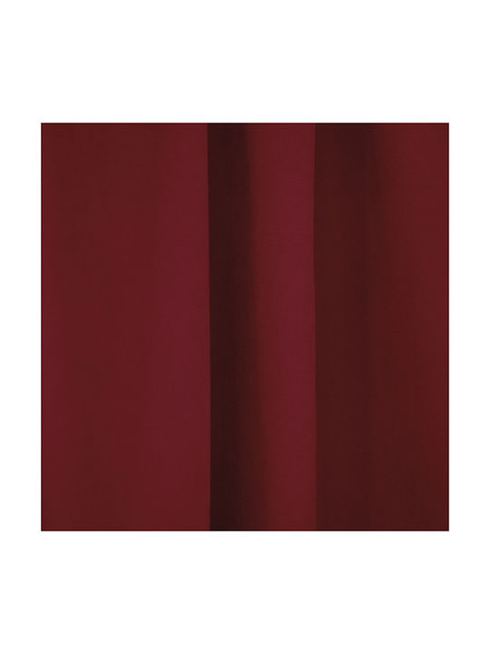 Lino Home Curtain with Pencil Pleat Renas Bordeaux 140x280cm