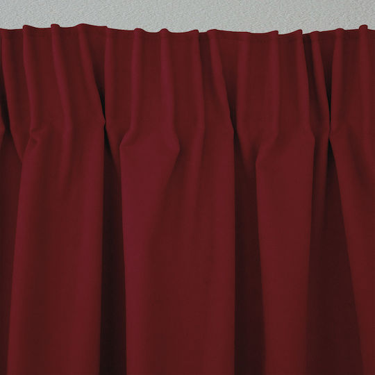 Lino Home Perdea cu Coafură Renas Burgundy 140x280 cm