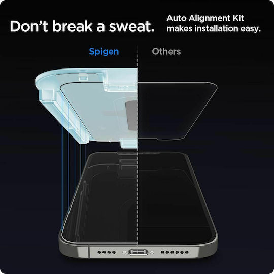 Spigen GLAS.tR EZ Fit Закалено стъкло 2бр (iPhone 12 mini)