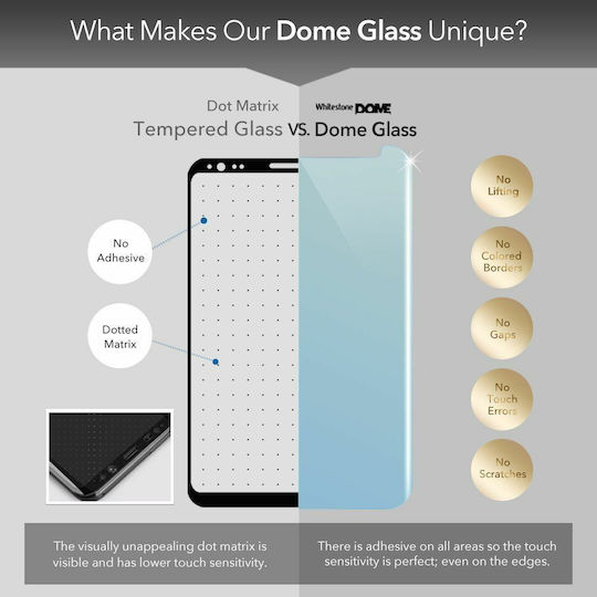 Whitestone 3D Закалено стъкло за цялото лице (Galaxy S8+)