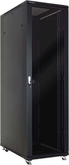 Safewell Boden Rack-Schrank 18U Unmontiert 60x80x98cm Schwarz SNB6818