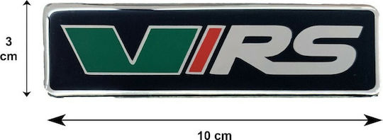 Race Axion Auto-Emblem-Dekoration Skoda VRS Schraubembleme für Epoxidharz-Fußmatten 10x3cm 2 Stück in Schwarz Farbe LOGO.VRS-RXCCA