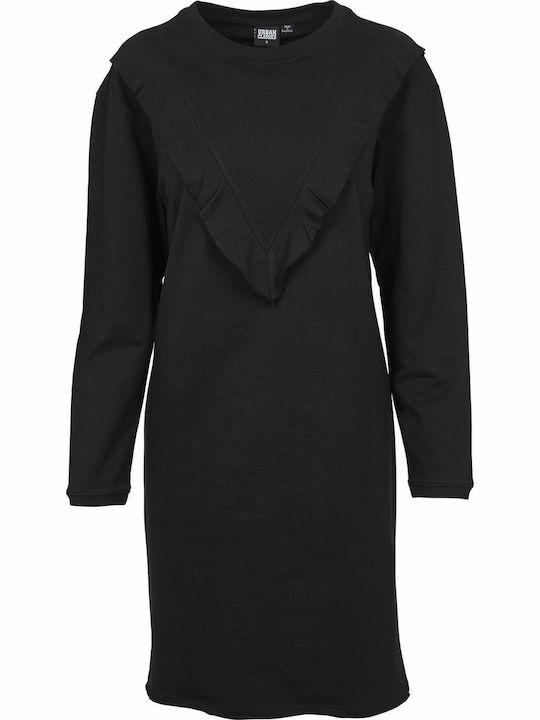 Mini Damenkleid mit Rüschen Schwarzes