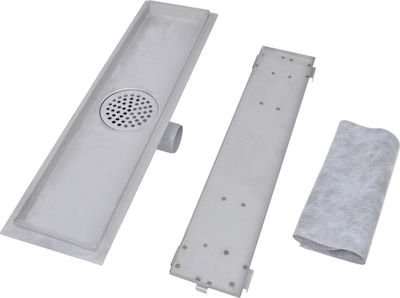 vidaXL Stainless Steel Channel Shower with Size 53x14cm Silver 2pcs