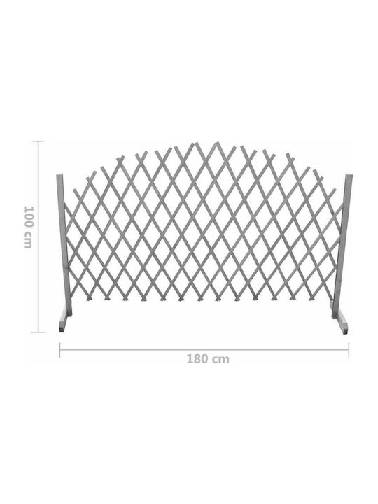 Πτυσσόμενο Καφασωτό Κήπου από Ξύλο 180x100cm Γκρι 310036