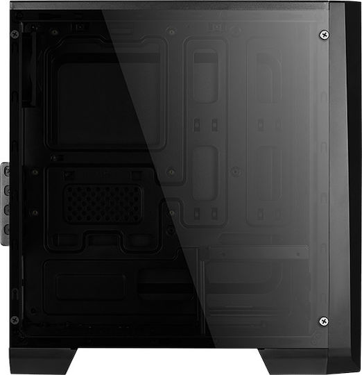 Aerocool Cylon Mini Tempered Glass Gaming Mini Tower Κουτί Υπολογιστή με Πλαϊνό Παράθυρο και RGB Φωτισμό Μαύρο