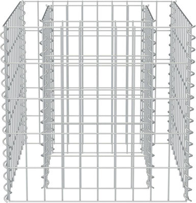 vidaXL Γλάστρα Gabin Box pentru Împrejmuire Grădină Galvanizat 50x50x50buc 1buc