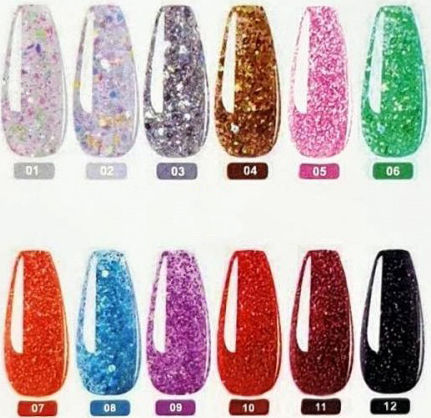 QBD Acrygel Νυχιών Glitter 04 Πολύχρωμο 15ml