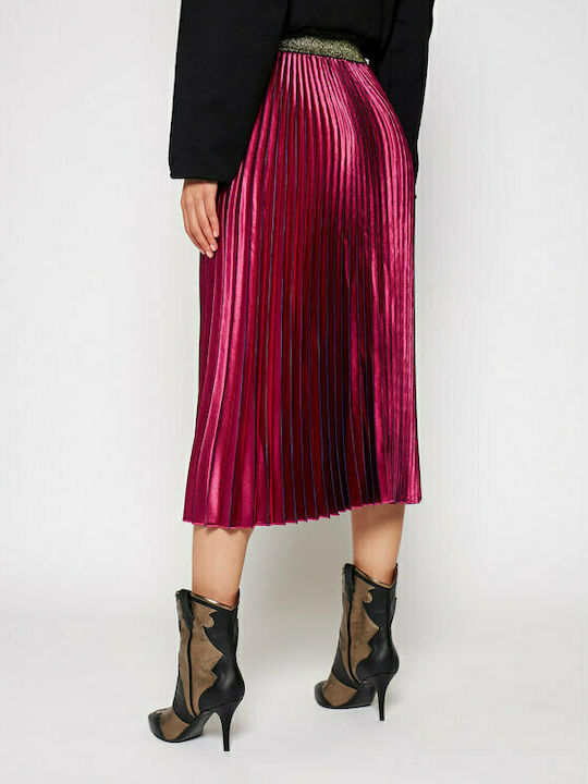 Silvian Heach PGA20231GO Pleated Maxi Skirt in Pink color PGA20231GO