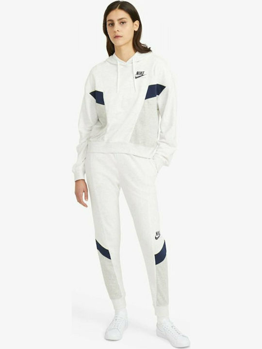 Jogginghose Jogger Vlies Weiß