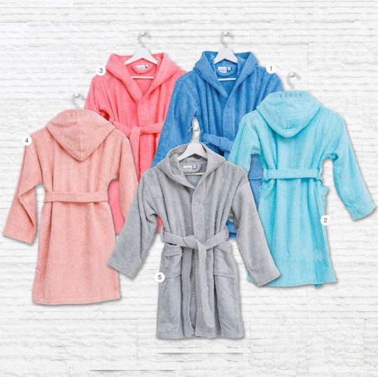 Borea Kids Hooded Bathrobe Teenager Pink 000501114008