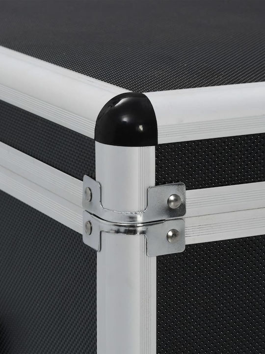 vidaXL Metallic Decorative Trunks Set Black 3pcs