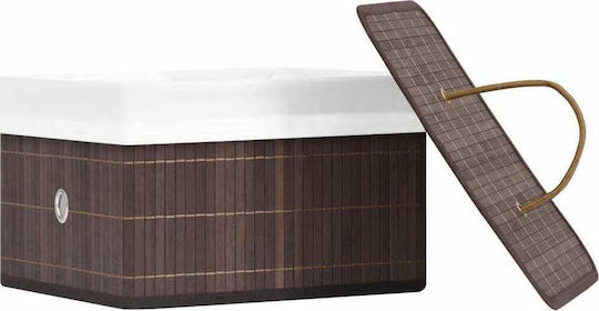 vidaXL Wooden Storage Box with Lid Brown 31x31x20cm 4pcs