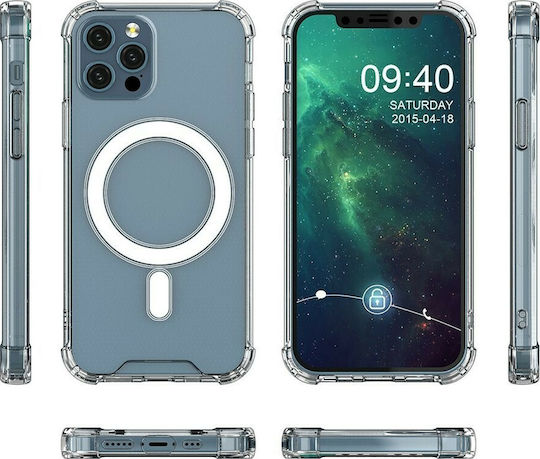 Hurtel MagSafe Back Cover Σιλικόνης Διάφανο (iPhone 12 / 12 Pro)