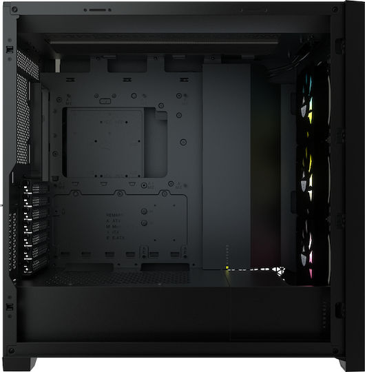 Corsair iCUE 5000X RGB Gaming Midi Tower Computer Case with Side Window Black