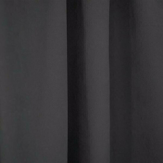 Lino Home Curtain with Pencil Pleat Renas Dark Gray 140x280cm