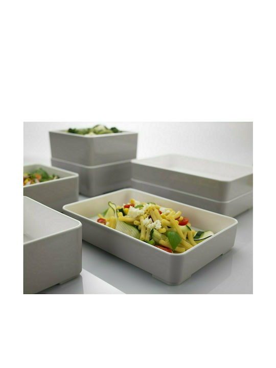 Leone Melamine Salad Bowl Gray 22x15x3.5cm