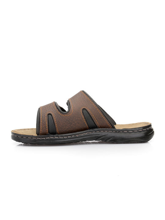 Leder Herrensandalen in Braun Farbe