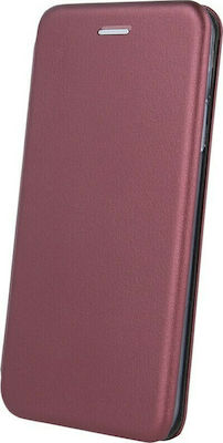 Forcell Elegance Synthetic Leather Book Burgundy (Galaxy A71)