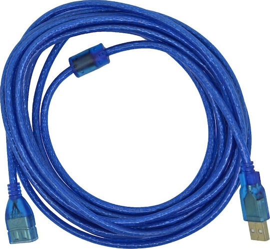 Ancus 5m USB 2.0 Cable A-Male to A-Female Blue