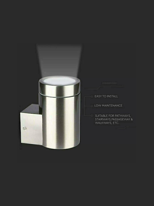 V-TAC Spot de exterior montat pe perete GU10 IP44 76x7.6x11.8εκ.