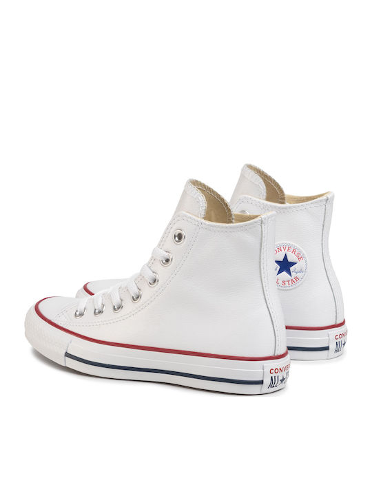 Chuck Taylor All Star Leather Μποτάκια Λευκά