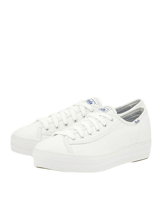Triple Kick Damen Flatforms Sneakers Weiß