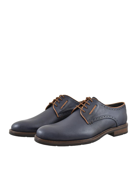 Softies Men's Leather Oxfords Blue