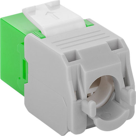 Goobay Keystone Module RJ45 jack to IDC Cat.6A 500MHz Green