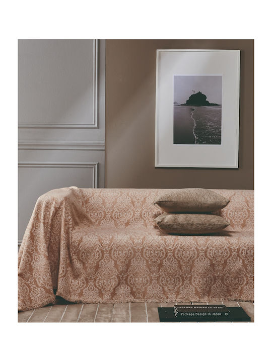 Kentia Vienna Ριχτάρι Τετραθέσιου Καναπέ 180x340εκ. 18 Ecru - Salmone Pink