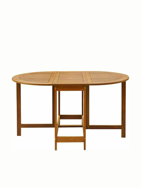 Outdoor Garden Table from Acacia Foldable 130x90x72cm
