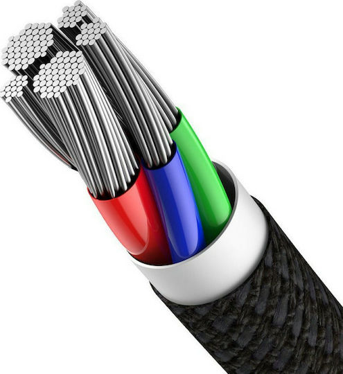 Baseus High Density Braided USB-C to Lightning Cable 20W Black 1m (CATLGD-01)