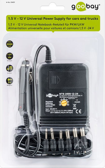 Goobay Auto-Ladegerät 24W 2A mit Kabel Eingebettet