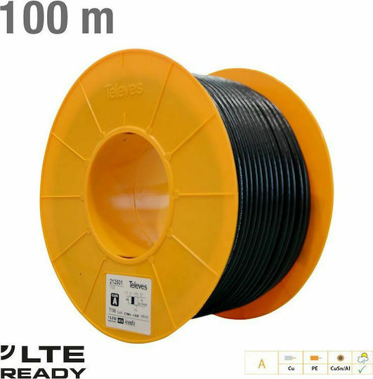 Televes T-100 Cable Coaxial Unterminated 100m (212501) 1pcs