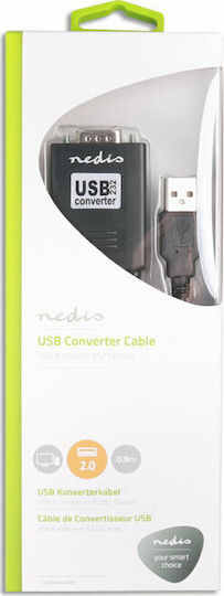 Nedis Καλώδιο USB 2.0 σε RS232 9-pin male 0.9m
