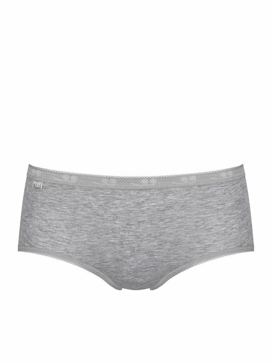 Basic Midi Cotton Women's Boxer 3Pack Beige/Grey/White