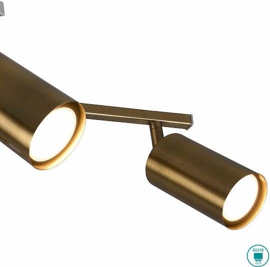 Trio Lighting Marley Σποτ με 5 Φώτα και με Ντουί GU10 σε Χρυσό Χρώμα