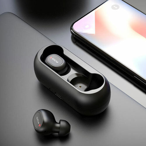 QCY T1c In-Ear Bluetooth-Freisprecheinrichtung Kopfhörer mit Ladeetui Schwarz