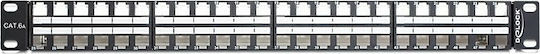 DeLock Patch Panel Keystone για Rack 1U 19" 48 Θυρών Μαύρο