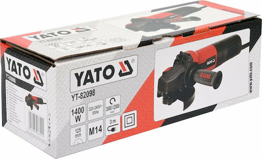Yato Τροχός 125mm Ρεύματος 1400W με Ρύθμιση Στροφών