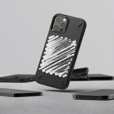 Ringke Onyx Design Durable TPU Synthetic Back Cover Black (iPhone 12 / 12 Pro)