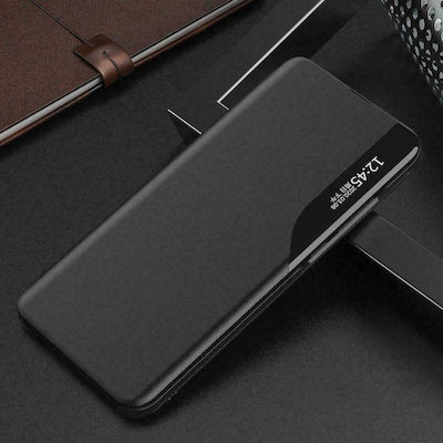 Hurtel Eco Leather View Case Book Δερματίνης Μαύρο (Huawei Y6p/Honor 9A)