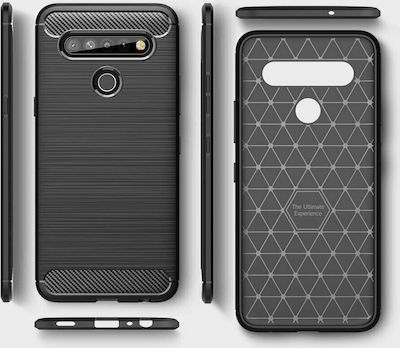 Hurtel Carbon Back Cover Σιλικόνης Μαύρο (LG K61)