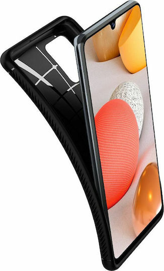 Spigen Rugged Armor Back Cover Σιλικόνης 2mm Μαύρο (Galaxy A12)