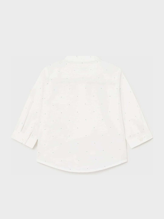 Mayoral Kids Polka Dot Shirt White