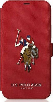 U.S. Polo Assn. Embroidery Collection Buchen Sie Synthetisches Leder Mehrfarbig (iPhone 12 Pro Max) USFLBKP12LPUGFLRE