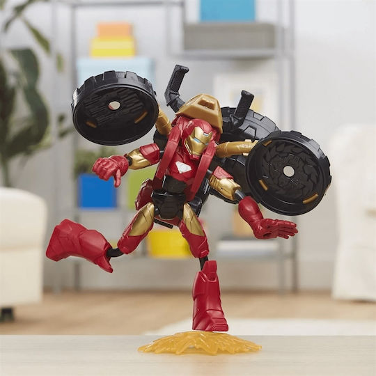 Action Figure Bend and Flex Rider Iron Man Marvel Avengers Iron Man for 3+ Years 15cm.