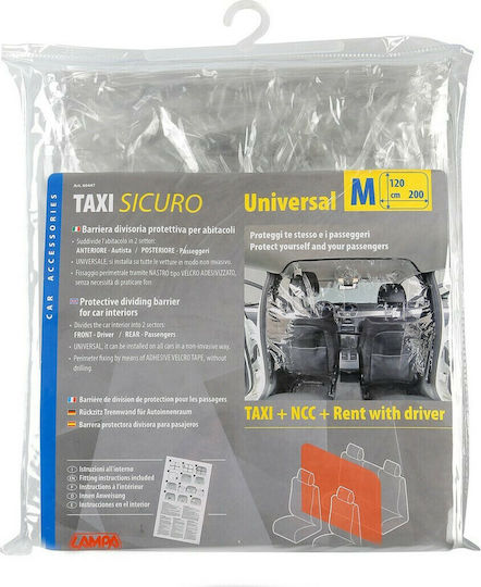 Lampa Car Seat Protector Driver's Passenger Taxi Nylon Protective Divider 200x120 cm