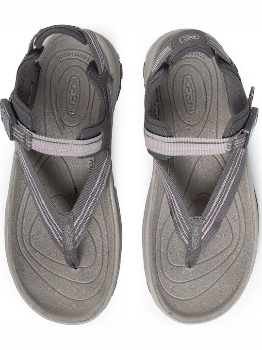 Terradora Ii Toe Post Women's Flat Sandals Sporty in Gray Color